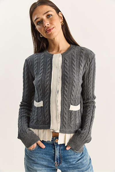 Bianco Lucci Women's Pleated Detailed Hair Knitwear Sweater Th251007 60283835