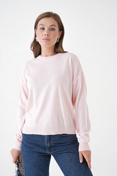 Park Karon Women's Crew Neck Oversize Knitwear Sweater