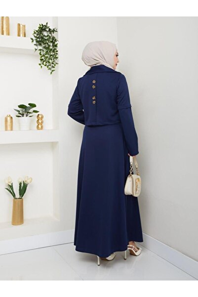 ESLEMNUR Biker Jacket Skirt Suit Button Detail