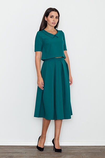 Figl Women's lightweight set - skirt and blouse - green M579 size S