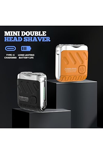 Generic Men's Electric Shaver with Dual Blades, Fast Charging, Long-Lasting Battery, Compact Portable Design