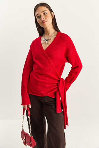 Bianco Lucci Women's Side Tie Knitwear Sweater 241162 60261077