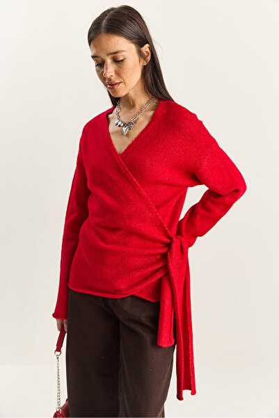 Bianco Lucci Women's Side Tie Knitwear Sweater 241162 60261077