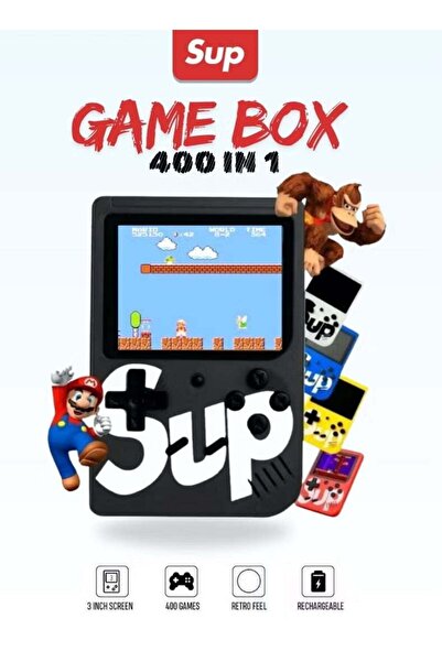 SUP وحدة تحكم ألعاب محمولة صغيرة 400 في 1، شاشة ملونة مقاس 3 بوصات