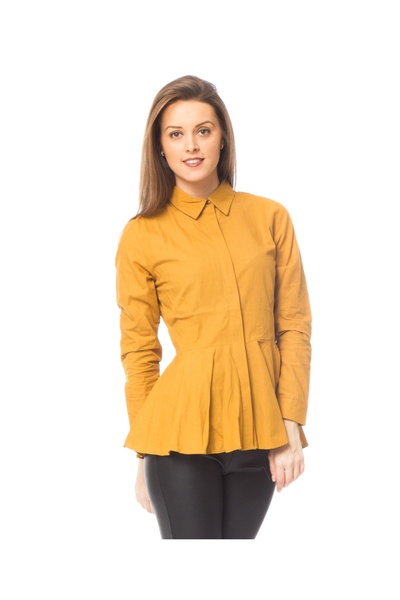 TINKA Fashion Cămașă galben muștar