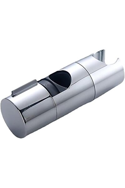 Arabest Shower Head Holder, Riser Rail Adjustable Shower Rail Rod Clamp Holder Bracket(Silver, 19 to 25MM)