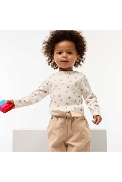 KİABİ Ribbed Knit T-Shirt WHITE