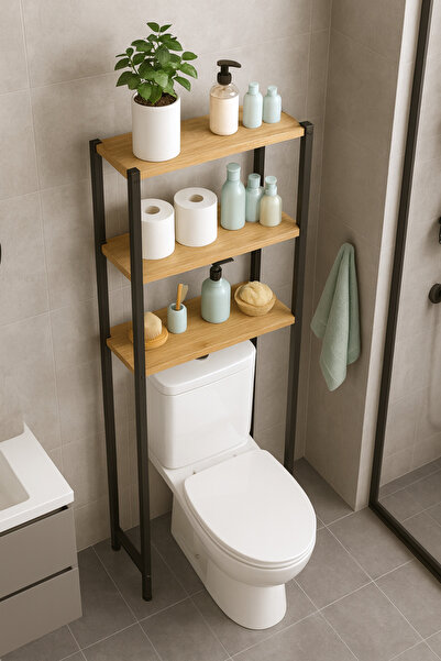 miyuhome Klozet Üstü Düzenleyici Raf Banyo Düzenleyici Banyo Organizer Wc Rafı