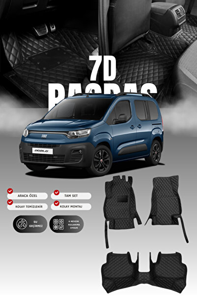 stiloto سجادة أرضية للسيارة من الجلد لسيارة فيات دوبلو (2022 وما بعدها) 7D | ...