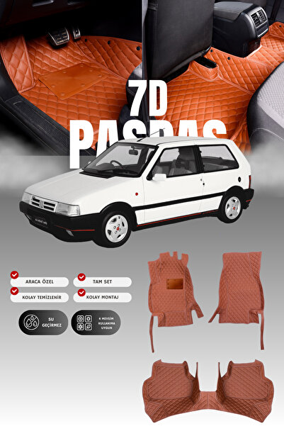 stiloto سجادة أرضية للسيارة من الجلد لسيارة فيات أونو (1994-2001) طراز 7D |  ...