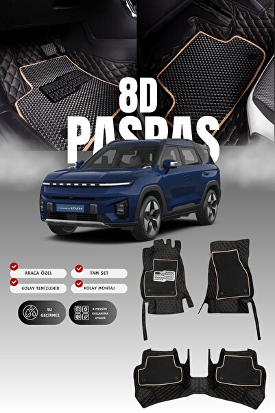 stiloto سجادة أرضية للسيارة من الجلد من نوع 8D لسيارة سانغ يونغ توريس الكهربا...