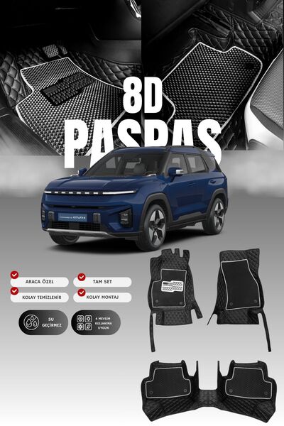 stiloto Ssangyong Torres Electric (2022 and Later) 8D Leather Pool Auto Mat |...