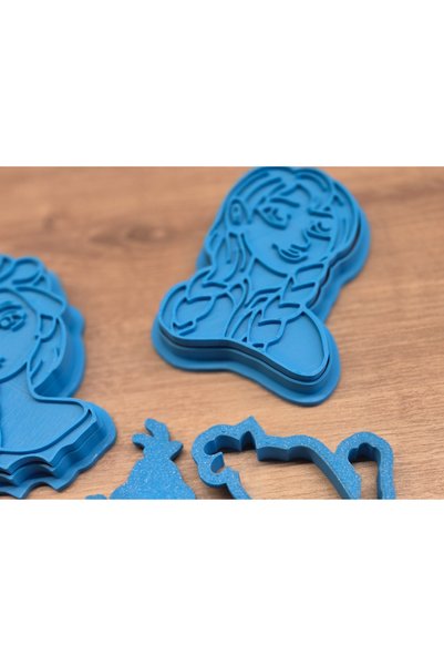 DigiArtisan3D Elsa, Anna and Olaf Cookie Cutters, Play Dough Cutters and Ceramic Molds