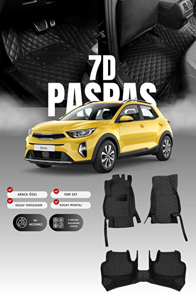 stiloto سجادة أرضية جلدية للسيارة كيا ستونيك (2017 وما بعدها) 7D |   حماية كا...