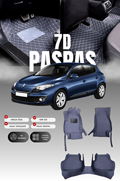 stiloto دواسة سيارة جلدية لرينو ميجان 3 (2009-2016) طراز 7D |   حماية كاملة، ...