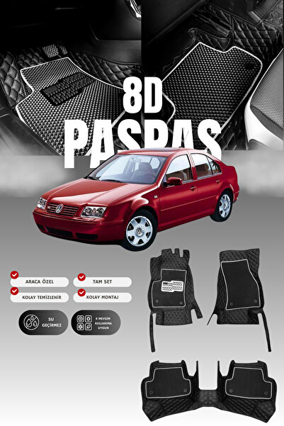 stiloto فولكس فاجن بورا (1999-2005) سجادة أرضية للسيارة من الجلد 8D |   حماية...