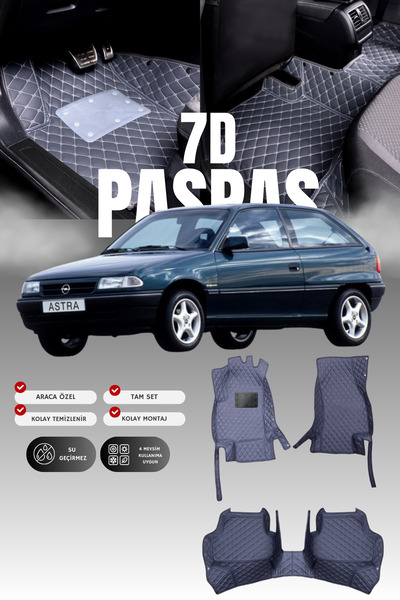 stiloto سجادة أرضية جلدية للسيارة أوبل أسترا إف (2000-2006) 7D |   حماية كامل...