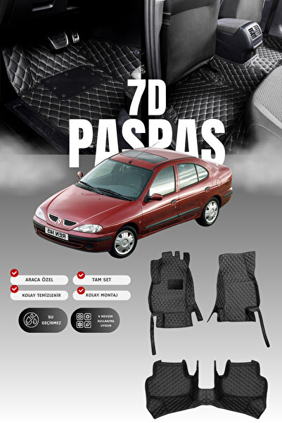 stiloto دواسة سيارة جلدية لرينو ميجان 1 (1996-2002) طراز 7D |   حماية كاملة، ...