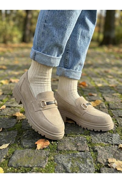 Rimex Günlük Babet Giymelik Kadin Loafer Suet Ayakkabı