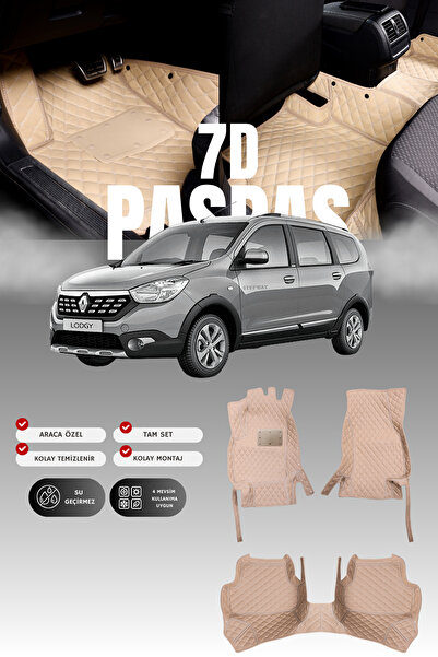 stiloto دواسة سيارة جلدية من 7 قطع لداسيا لودجي (2012-2023) |   حماية كاملة، ...