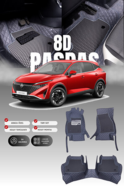 stiloto Nissan Qashqai Benzinli (2021 ve sonrası) 8D Deri Havuzlu Oto Paspas ...