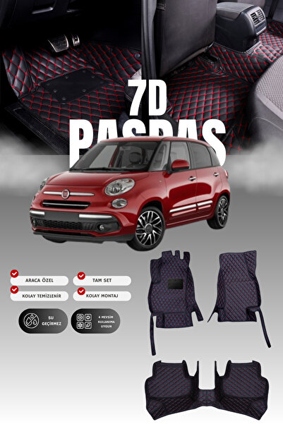 stiloto دواسة سيارة جلدية لسيارة فيات 500L (2012-2022) بتصميم حوض سباحة سباعي...