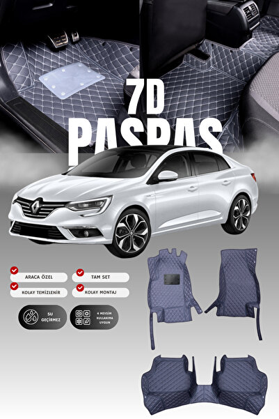 stiloto Renault Megane 4 (2016-2025) 7D Leather Pool-Type Auto Floor Mat |   ...