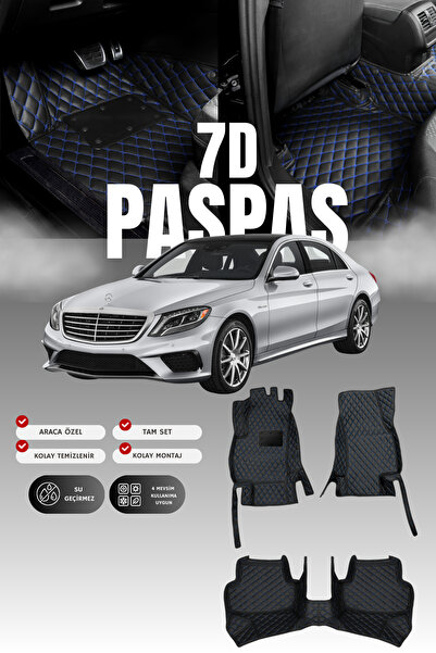 stiloto دواسة سيارة جلدية سباعية الأبعاد لمرسيدس S500 / W222 (2013-2020) |   ...