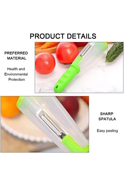 Generic 2pcs Vegetable Peeler with Container (Green)