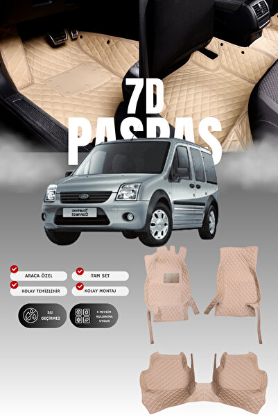 stiloto فورد تورنيو كونكت (2002-2013) سجادة أرضية للسيارة من الجلد 7D |   حما...