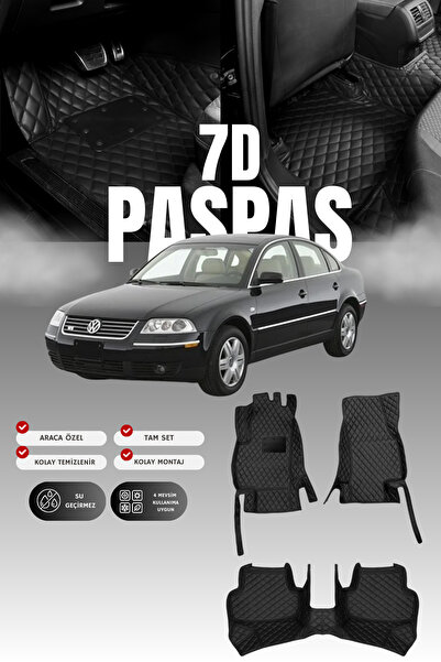 stiloto Volkswagen Passat B5.5 (2001-2005) 7D Deri Havuzlu Oto Paspas | Tam K...