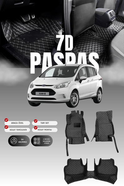 stiloto سجادة أرضية جلدية للسيارة فورد بي-ماكس (2012-2017) بتصميم حوض سباحة |...