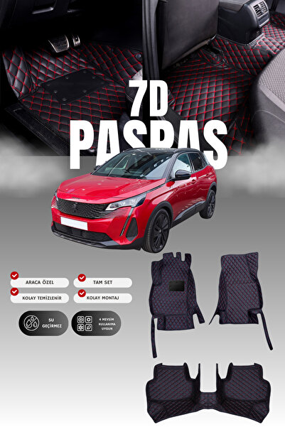 stiloto دواسة سيارة جلدية سباعية الأبعاد لبيجو 3008 (2020-2023) |   حماية كام...