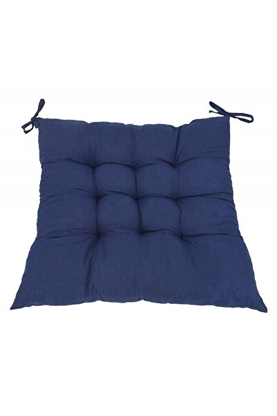 PROCART Chair cushion, drawstring, 40 x 40 x 8cm, cotton, blue