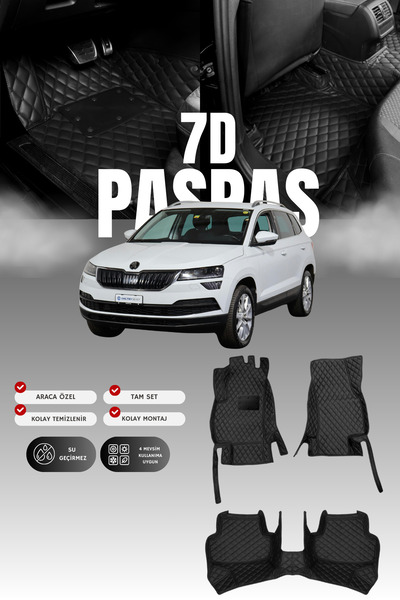 stiloto سجادة أرضية للسيارة من الجلد لسيارة سكودا كاروك (2017 وما بعدها) 7D |...