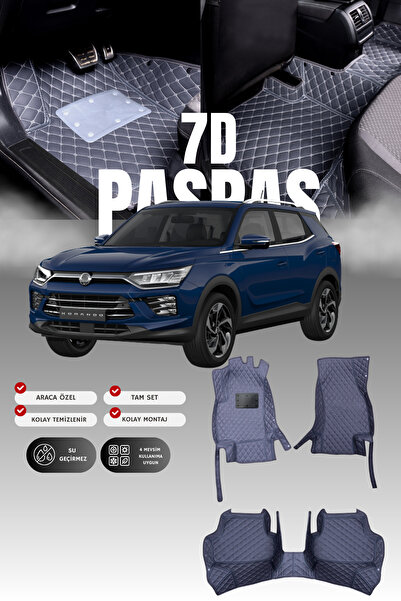 stiloto سجادة أرضية جلدية للسيارة سانغ يونغ كوراندو (2019-2024) بتصميم 7D |  ...