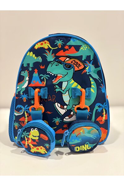 Dream Vest Mini rucsac pentru băieți cu dinozaur bleumarin