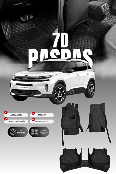 stiloto سجادة أرضية للسيارة من الجلد لسيتروين سي5 إيركروس (2017 وما بعده) 7D ...