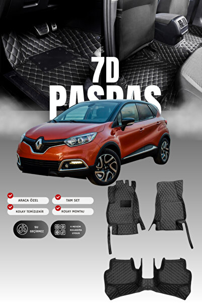 stiloto سجادة أرضية جلدية للسيارة رينو كابتور (2013-2019) 7D |   حماية كاملة،...