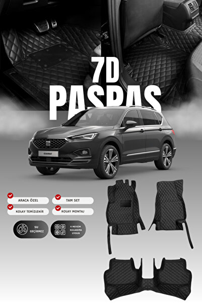 stiloto سجادة أرضية للسيارة من الجلد 7D لسيارة سيات تاراكو (2018 وما بعدها) |...