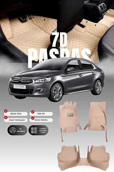 stiloto سجادة أرضية جلدية للسيارة ستروين سي-إليزيه (2012-2023) بتصميم حوض سبا...