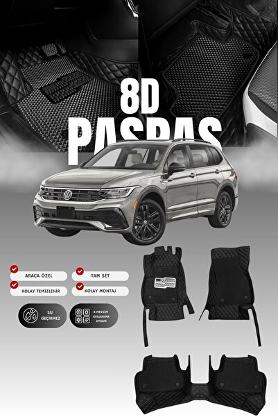 stiloto Volkswagen Tiguan (2024 ve sonrası) 8D Deri Havuzlu Oto Paspas | Tam ...
