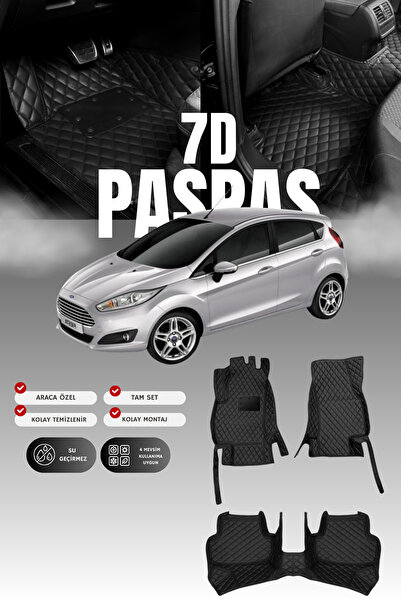 stiloto دواسة سيارة جلدية لفورد فييستا (2010-2016) بتصميم 7D |   حماية كاملة،...