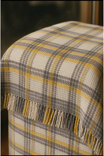 Dinarsu COZY LİFE BATTANİYE GRİ -SARI