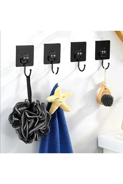 alka Süper Güçlü Şeffaf Yapışkanlı Duvar Askısı – 4'lü Set