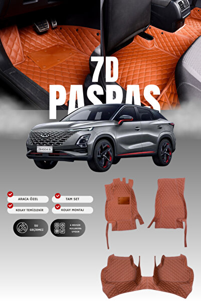 stiloto Chery Omada 5 Elektrikli (2022 ve sonrası) 7D Deri Havuzlu Oto Paspas...
