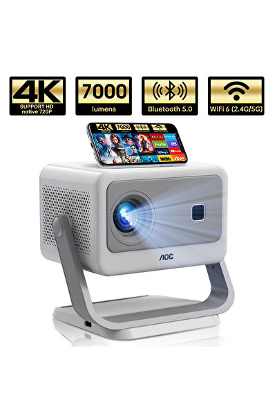 Aoc -Portable-Projector|15000-Lumen-Brightness|5G-WIFI6-Connectivity