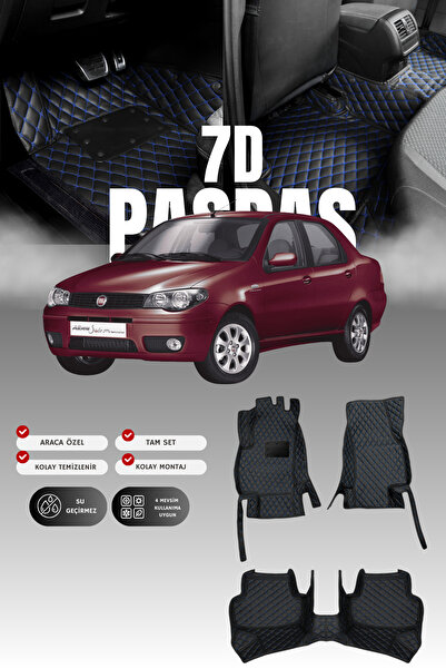 stiloto دواسة سيارة جلدية لسيارة فيات ألبيا (2002-2012) بتصميم حوض سباحة 7D |...