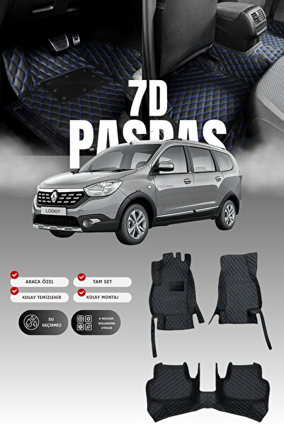 stiloto دواسة سيارة جلدية من 7 قطع لداسيا لودجي (2012-2023) |   حماية كاملة، ...