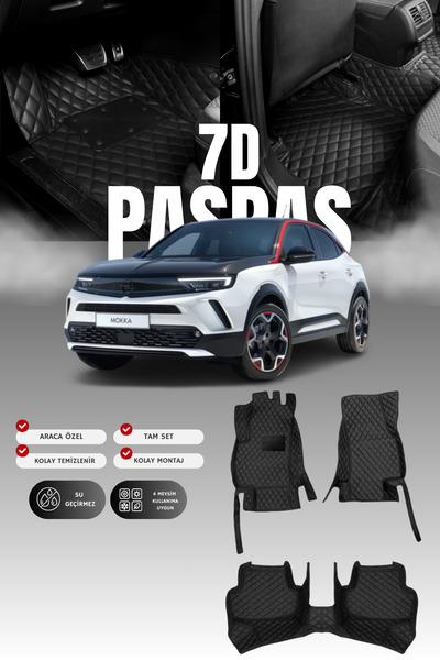 stiloto سجادة أرضية للسيارة من الجلد 7D لسيارة أوبل موكا الكهربائية (2021 وما...